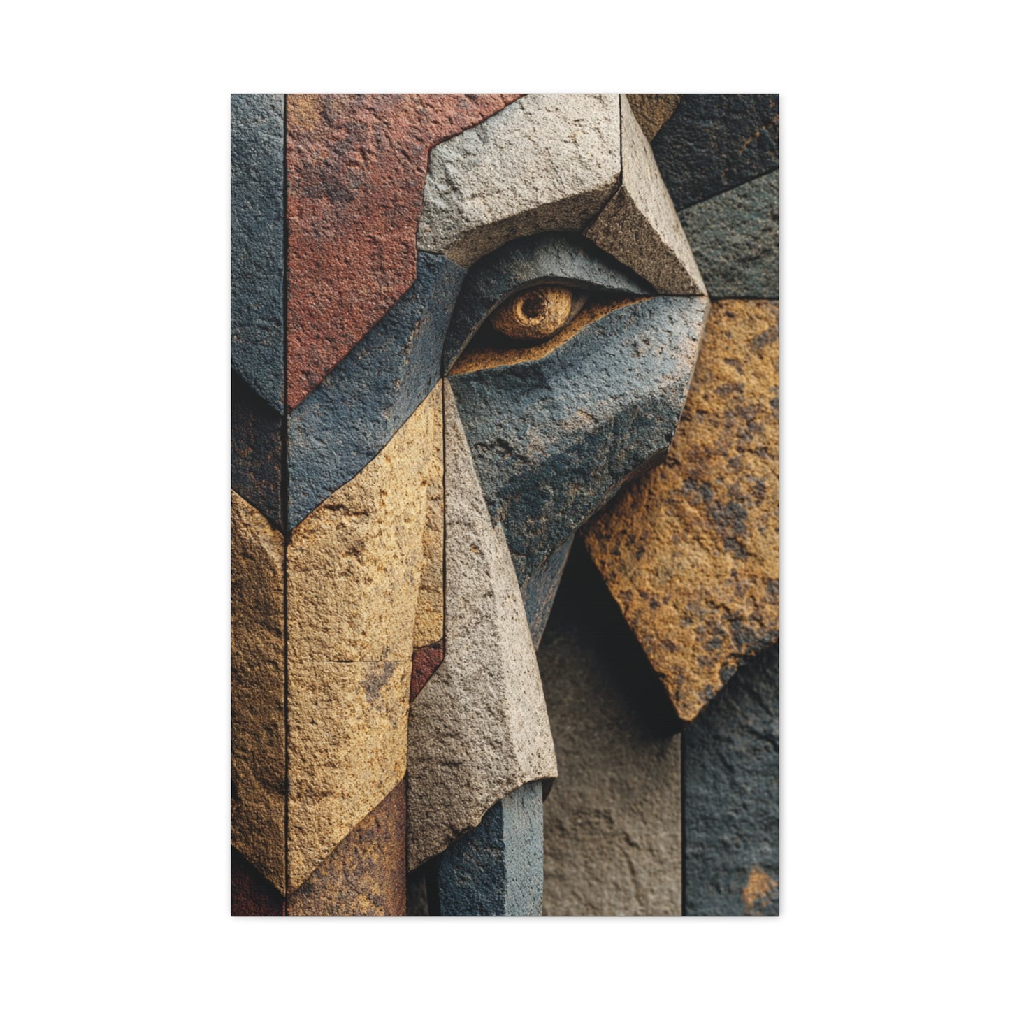 Geometric Elephant Faceted Portrait Wall Art & Canvas Print