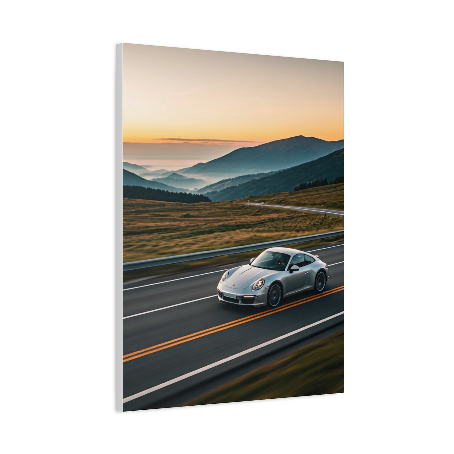Porsche 911 Alpine Sunrise Cruise Wall Art & Canvas Prints
