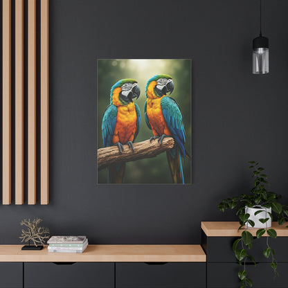 Blue & Gold Macaw Duo Wall Art & Canvas Prints