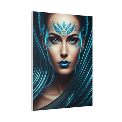 Mythic Blue Empress Portrait Wall Art & Canvas Prints