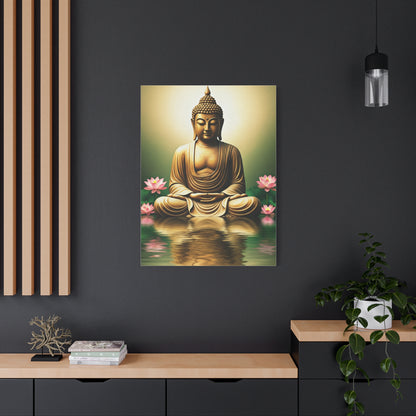 Lotus Reflection Buddha Meditation Wall Art & Canvas Prints