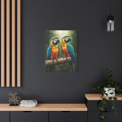 Blue & Gold Macaw Duo Wall Art & Canvas Prints