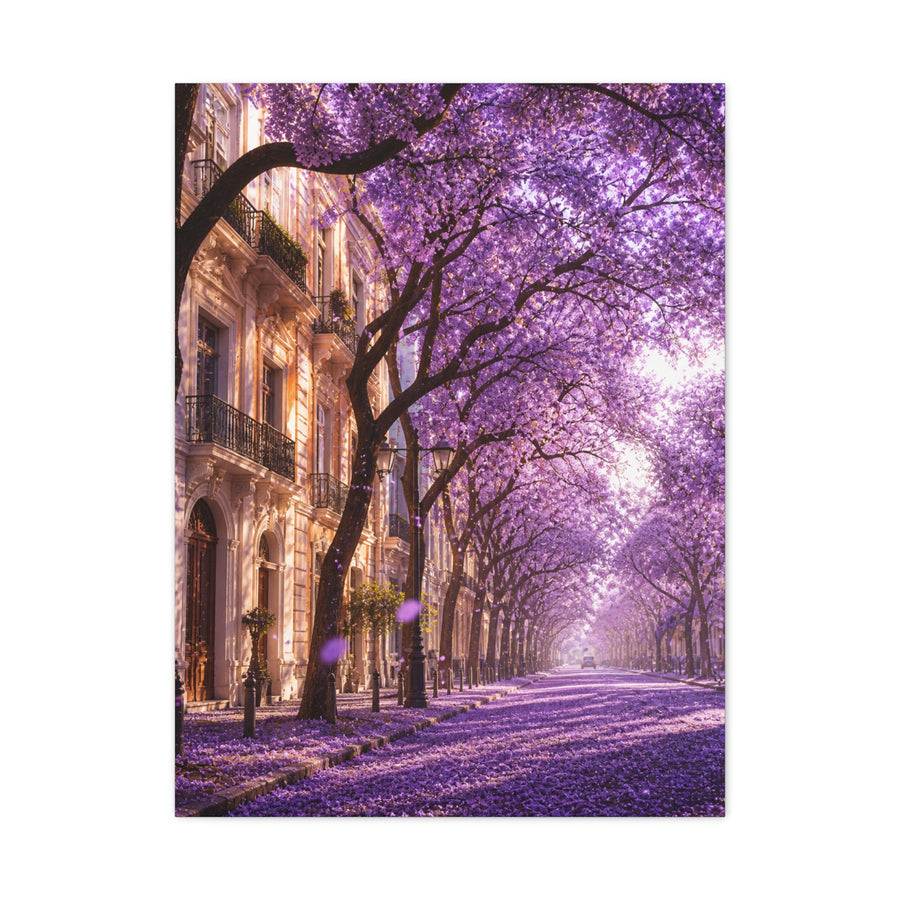 Jacaranda Blossom Boulevard Wall Art & Canvas Print