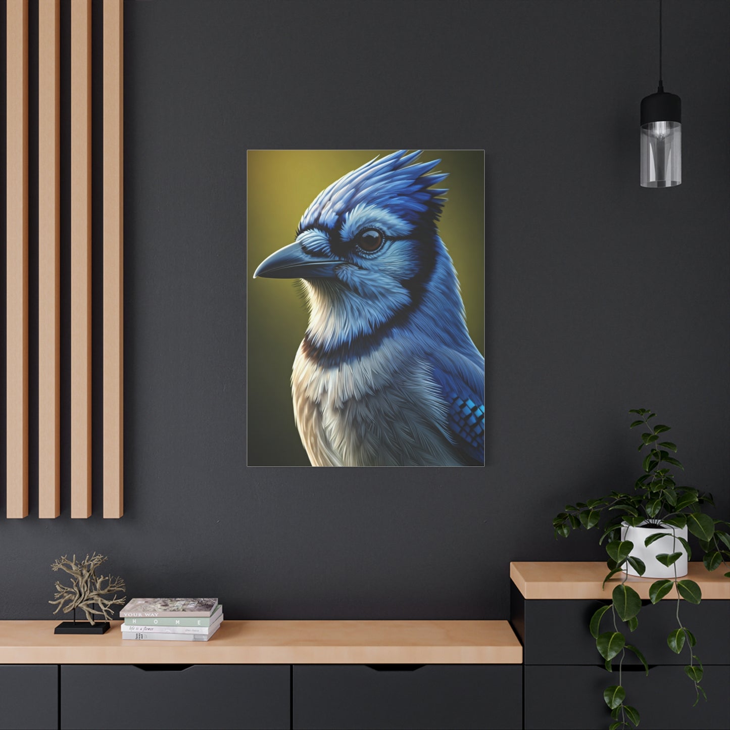 Blue Jay Majesty Portrait Wall Art & Canvas Prints