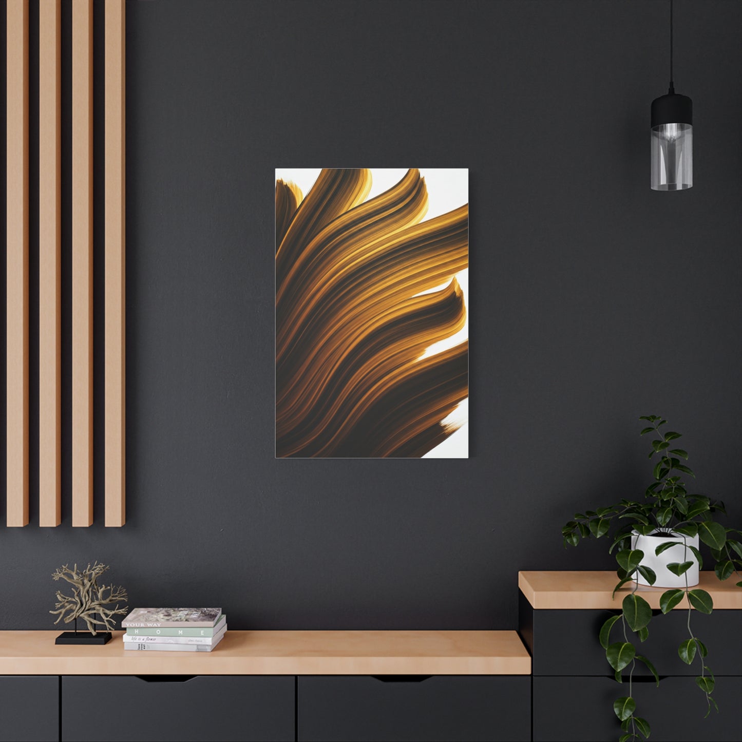 Golden Flux Motion Abstract Wall Art & Canvas Prints