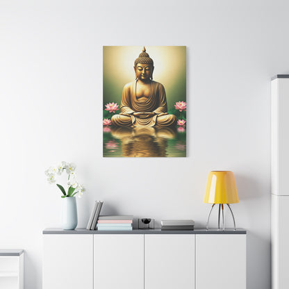 Lotus Reflection Buddha Meditation Wall Art & Canvas Prints