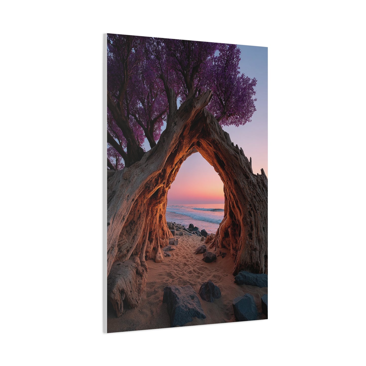 Driftwood Arch Coastal Sunset Wall Art & Canvas Print