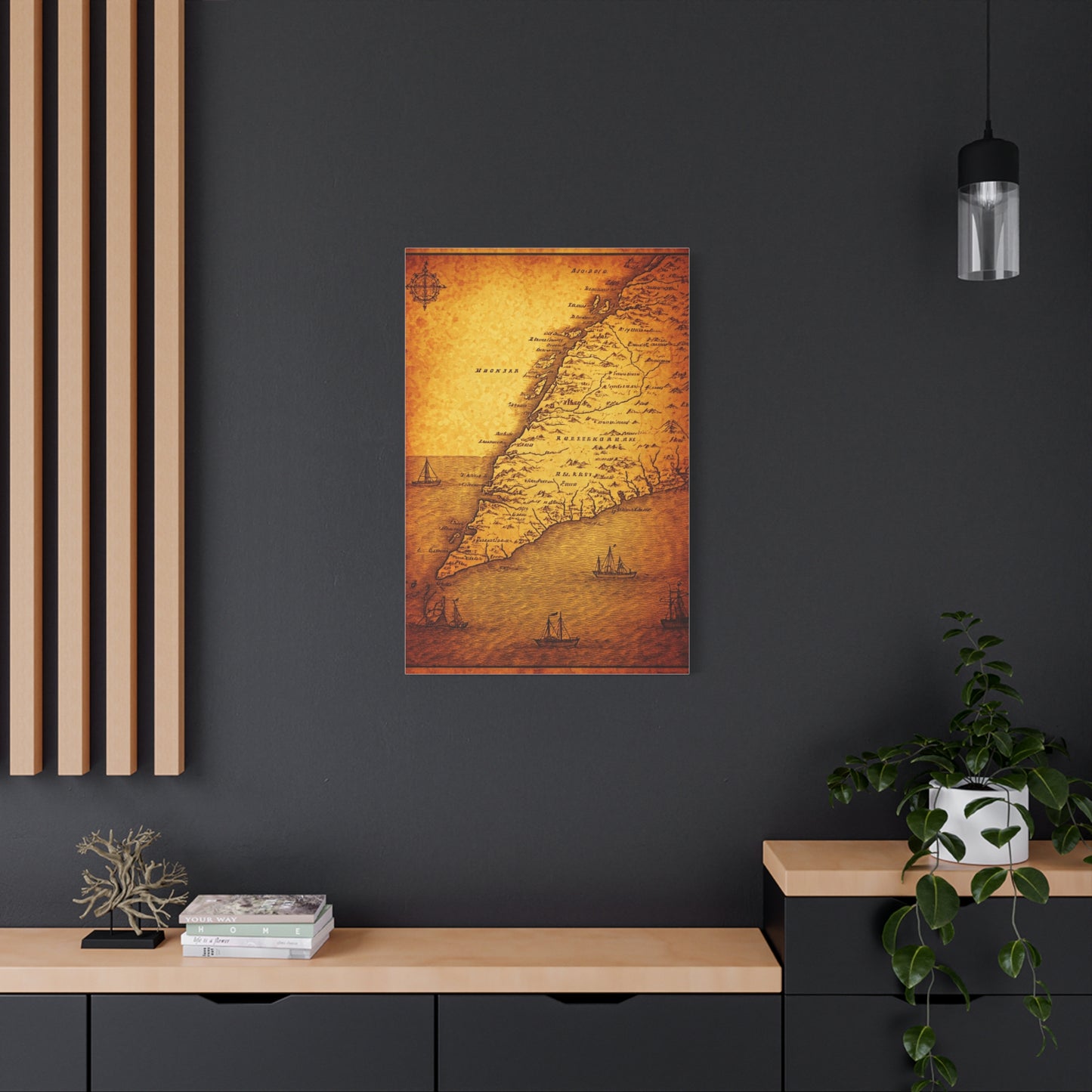 Soft Sepia Classic World Chart Wall Art & Canvas Prints