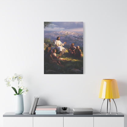 Christ Teaching the Disciples Above Jerusalem Wall Art & Canvas Print