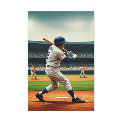 Classic Batter Swing in Stadium Action Wall Art & Canvas Prints