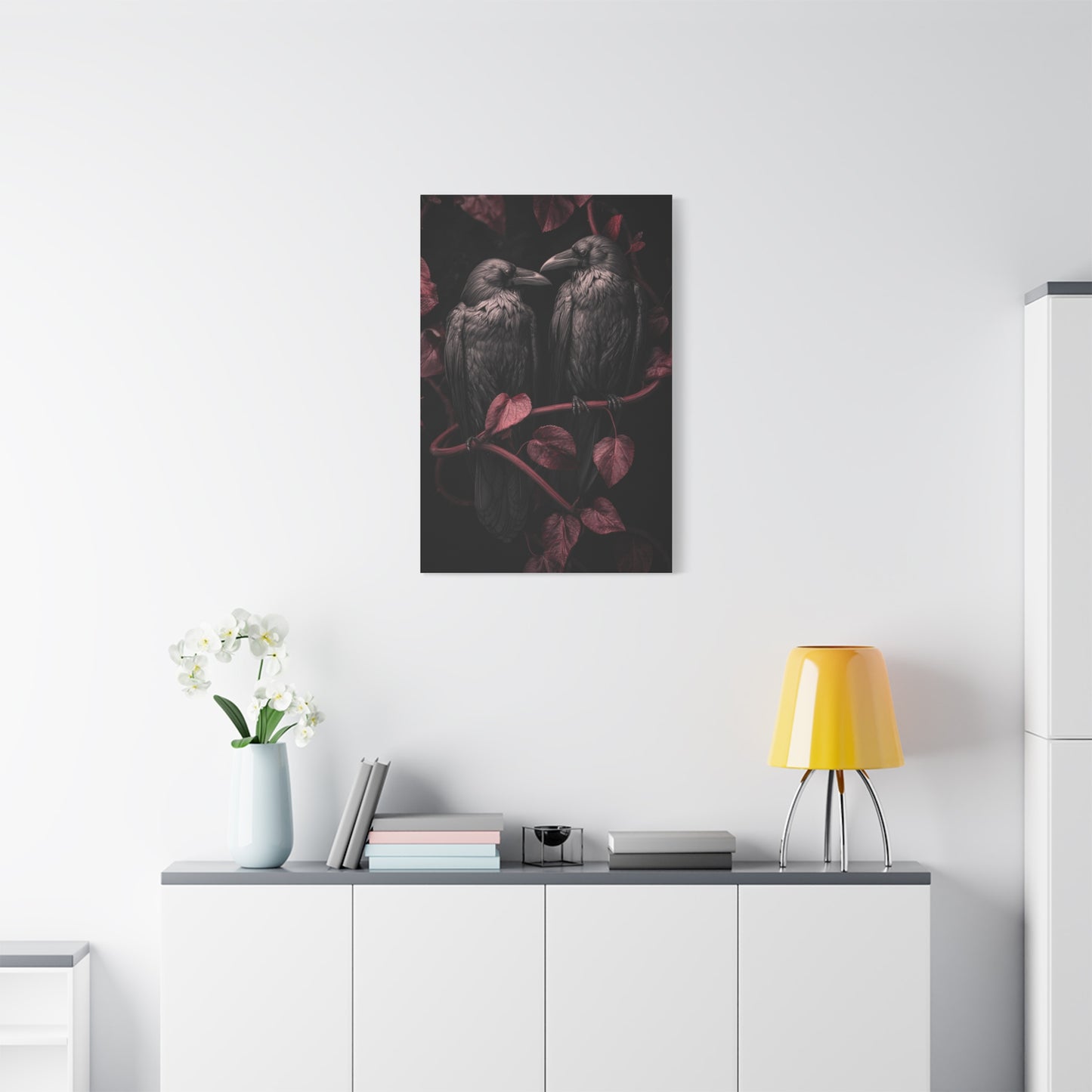 Pair of Ravens Gothic Romance Wall Art & Canvas Print