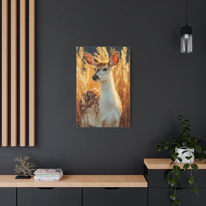 Celestial Moonlit Stag Wall Art & Canvas Print