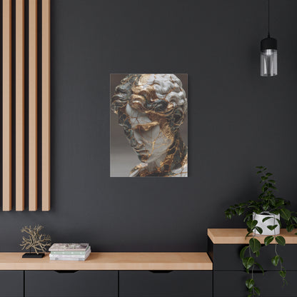 Marble And Gold Kintsugi Sculpture Wall Art & Canvas Print