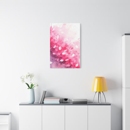 Abstract Sakura Watercolor Petals Wall Art & Canvas Prints