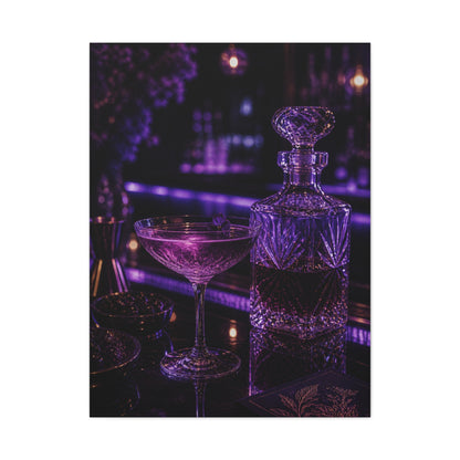 Violet Cocktail Lounge Still Life Wall Art & Canvas Print