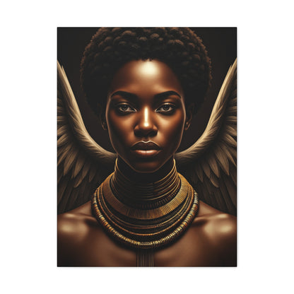 Celestial Queen with Golden Wings Wall Art & Canvas Prints