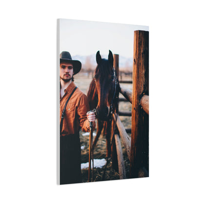 Ranch Fence Cowboy Wall Art & Canvas Print