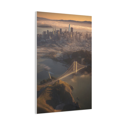 San Francisco Skyline Sunrise Fog Wall Art & Canvas Print