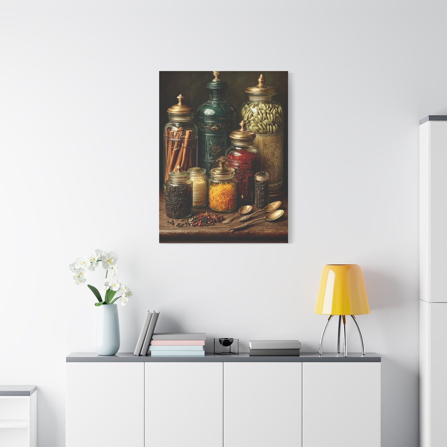 Premium Spice Jars Still Life Wall Art & Canvas Print