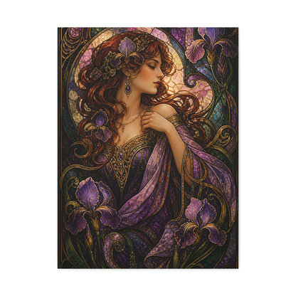 Art Nouveau Iris Muse Portrait Wall Art & Canvas Print