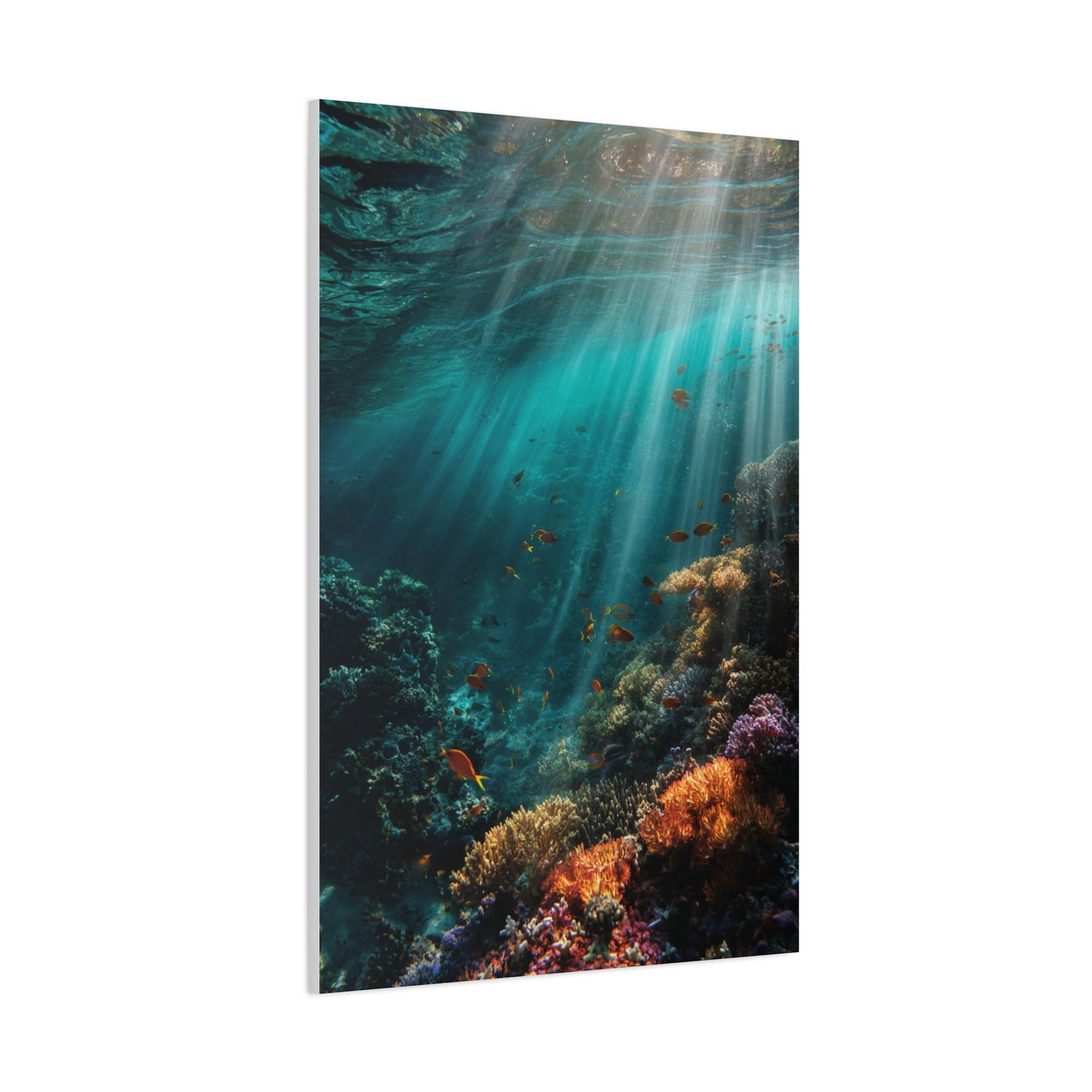Underwater Marine Coral Reef Scene Wall Art & Canvas Print