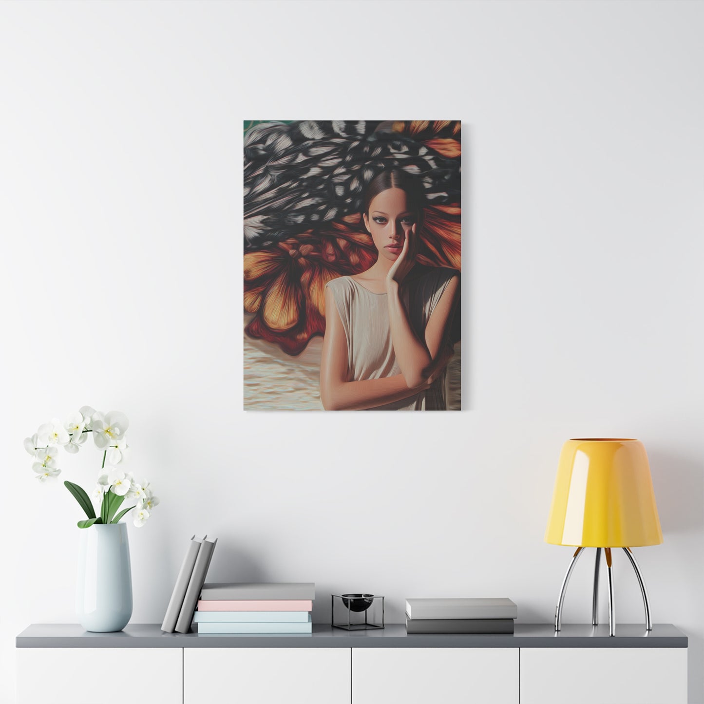 Abstract Butterfly Portrait Contemporary Wall Art & Canvas Print