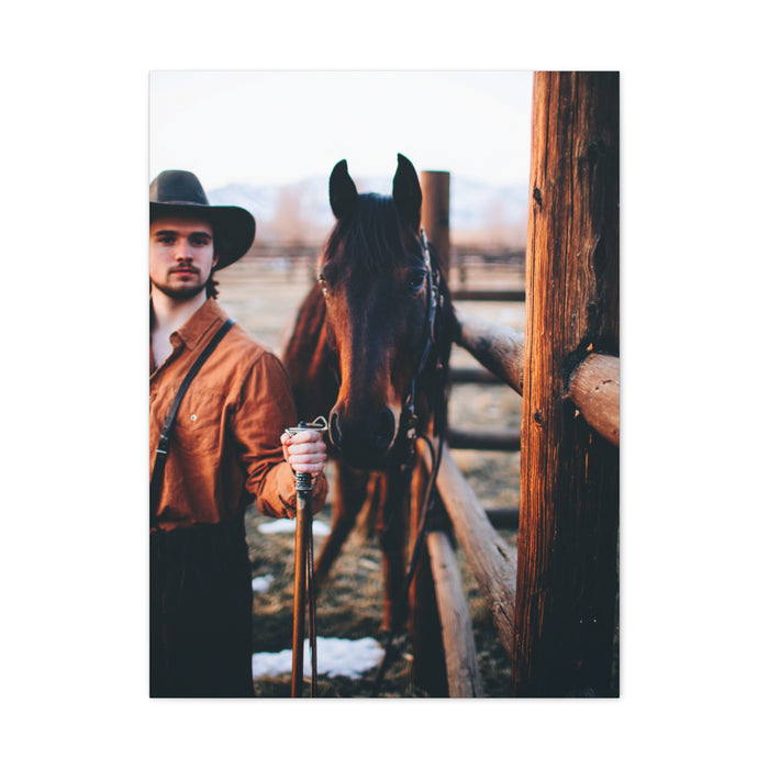 Ranch Fence Cowboy Wall Art & Canvas Print