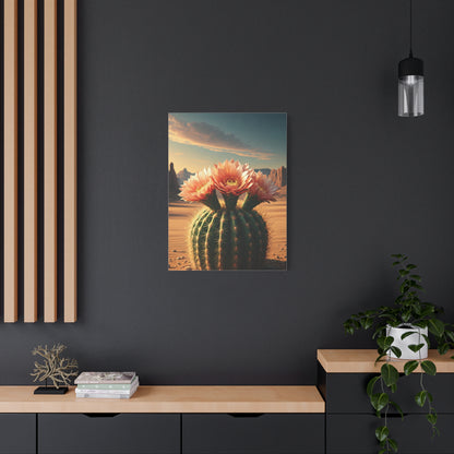 Desert Bloom Barrel Cactus Landscape Wall Art & Canvas Prints
