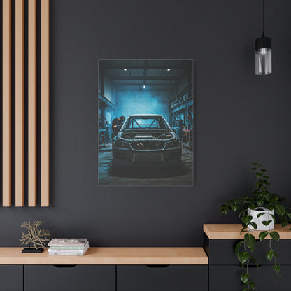 Mitsubishi Lancer Evolution Custom Fabrication Garage Wall Art & Canvas Prints