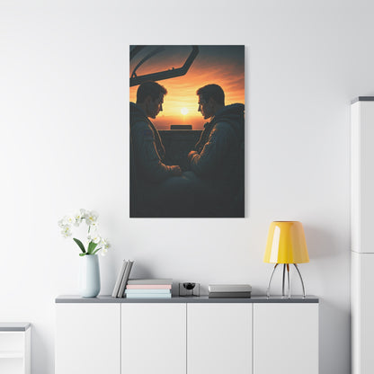 Sunset Cockpit Connection Wall Art & Canvas Prints