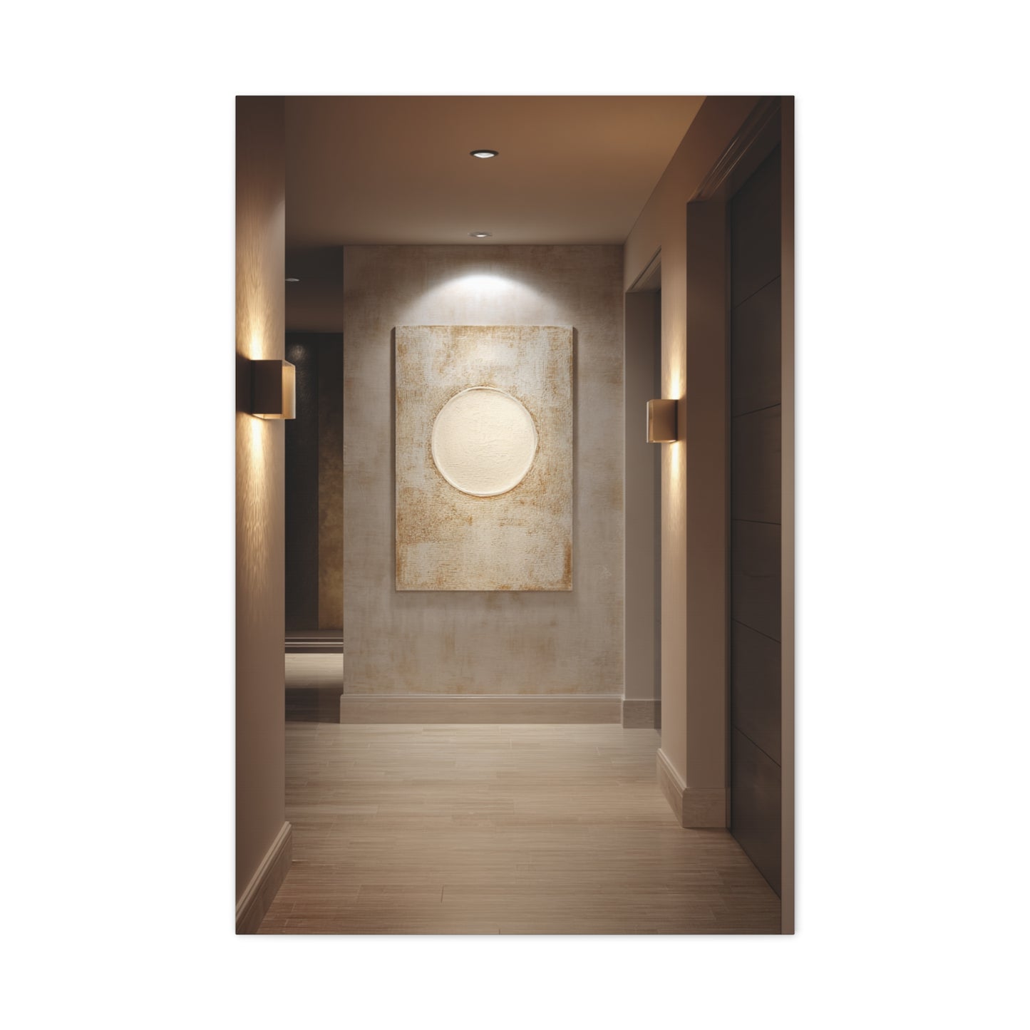 Minimalist Textured Luxury Hotel Hallway Wall Art & Canvas Print