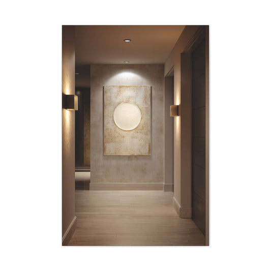 Minimalist Textured Luxury Hotel Hallway Wall Art & Canvas Print