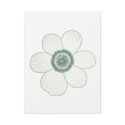 Minimal Line Floral Sketch Wall Art & Canvas Prints