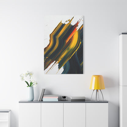 Dark Gold Layered Flow Abstract Wall Art & Canvas Prints