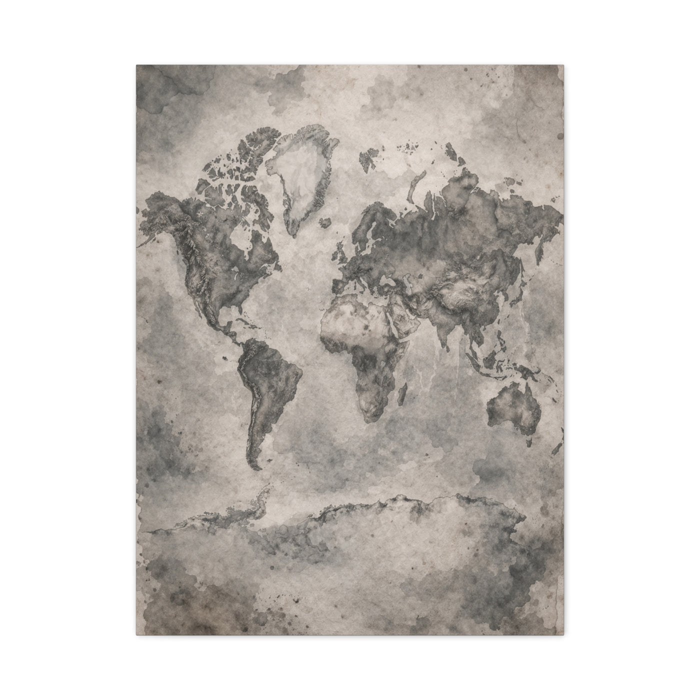 Vintage World Map Wash Wall Art & Canvas Print