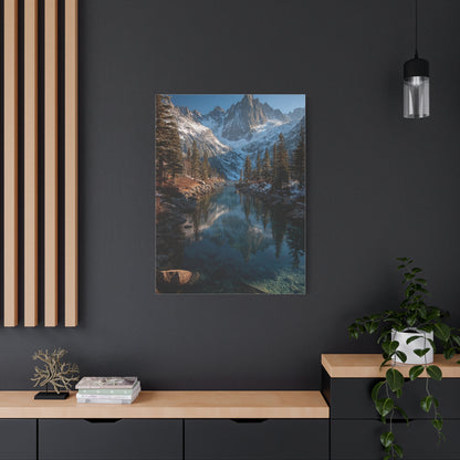 Serene Alpine Lake Reflection Wall Art & Canvas Print