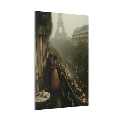Paris Balcony Dawn Romance Wall Art & Canvas Print