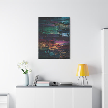 Jewel Tone Textured Abstract Gallery Painting Wall Art & Canvas Print