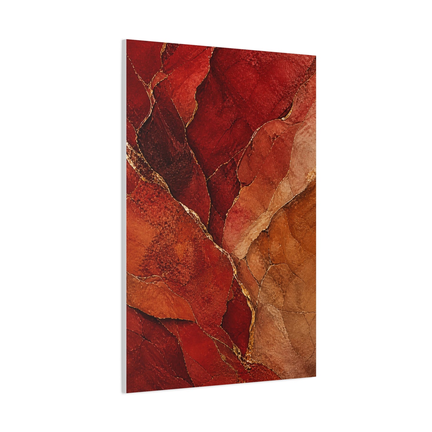 Red Geologic Mineral Abstraction Wall Art & Canvas Print