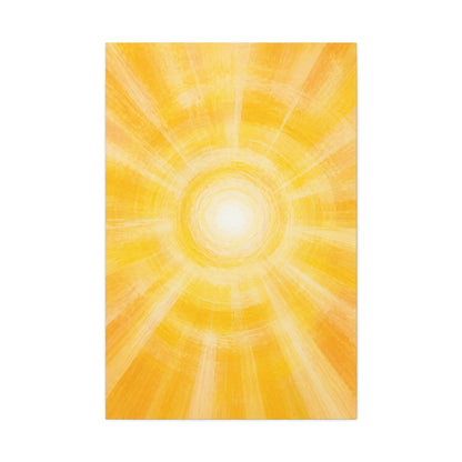 Radiant Golden Sunburst Abstract Wall Art & Canvas Print
