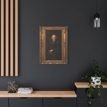 Classical Gentleman Portrait in Ornate Frame Wall Art & Canvas Print