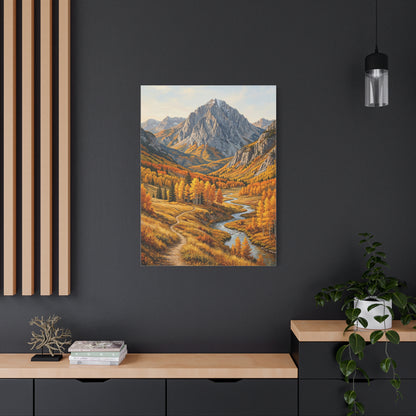 Autumn Aspen River Valley Wall Art & Canvas Print