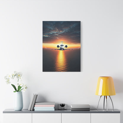 Sunset Horizon Aircraft Flight Wall Art & Canvas Prints