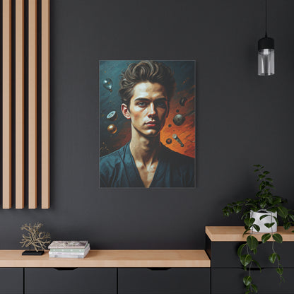 Abstract Energy Male Portrait Wall Art & Canvas Print