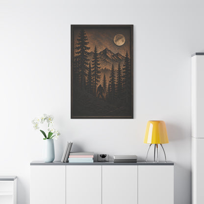 Pacific Northwest Bigfoot Forest Wall Art & Canvas Print