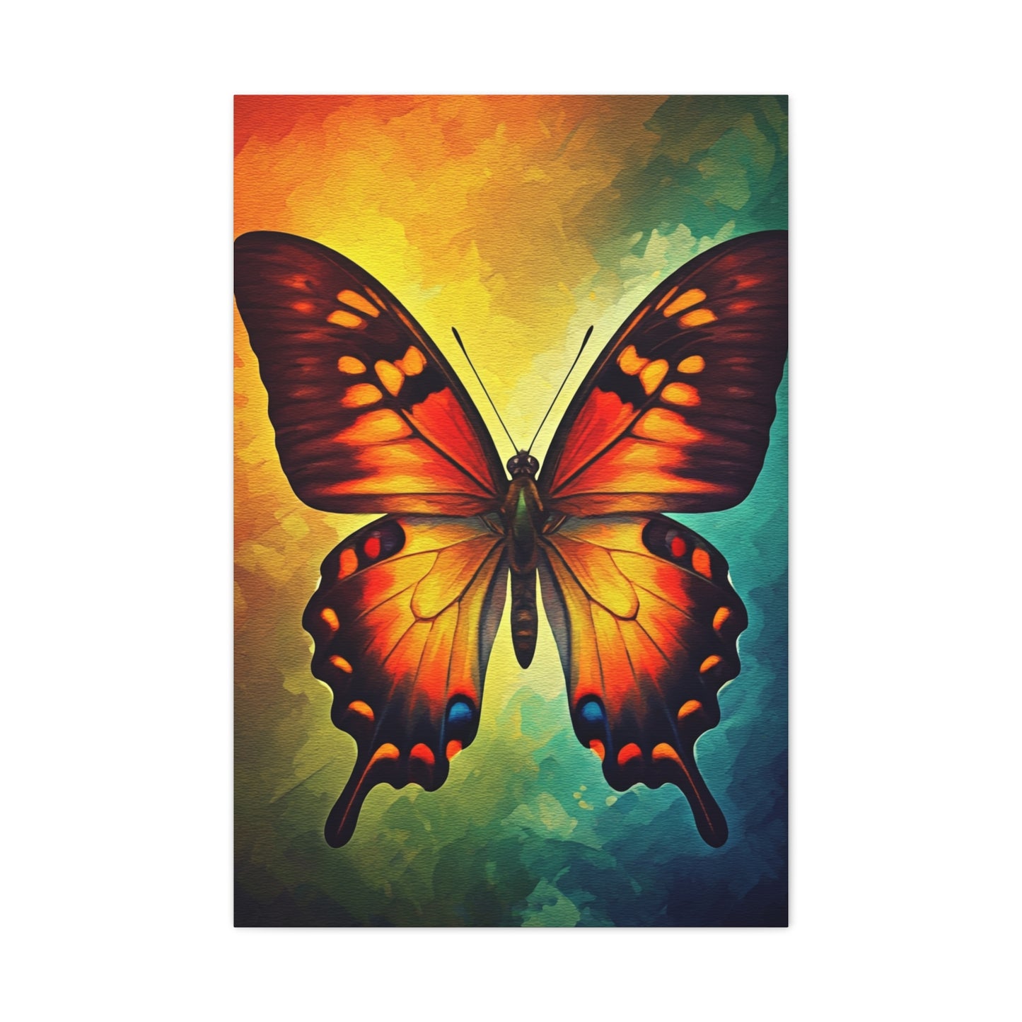 Fiery Monarch Butterfly Spectrum Wall Art & Canvas Prints