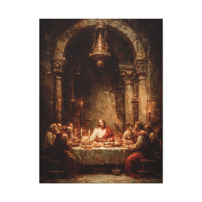 The Last Supper Candlelit Gathering Wall Art & Canvas Print