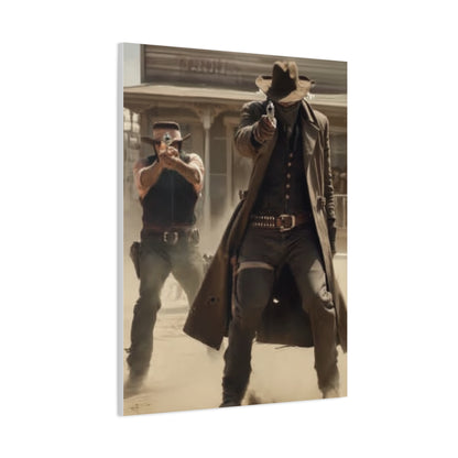High Noon Gunslinger Showdown Wall Art & Canvas Print