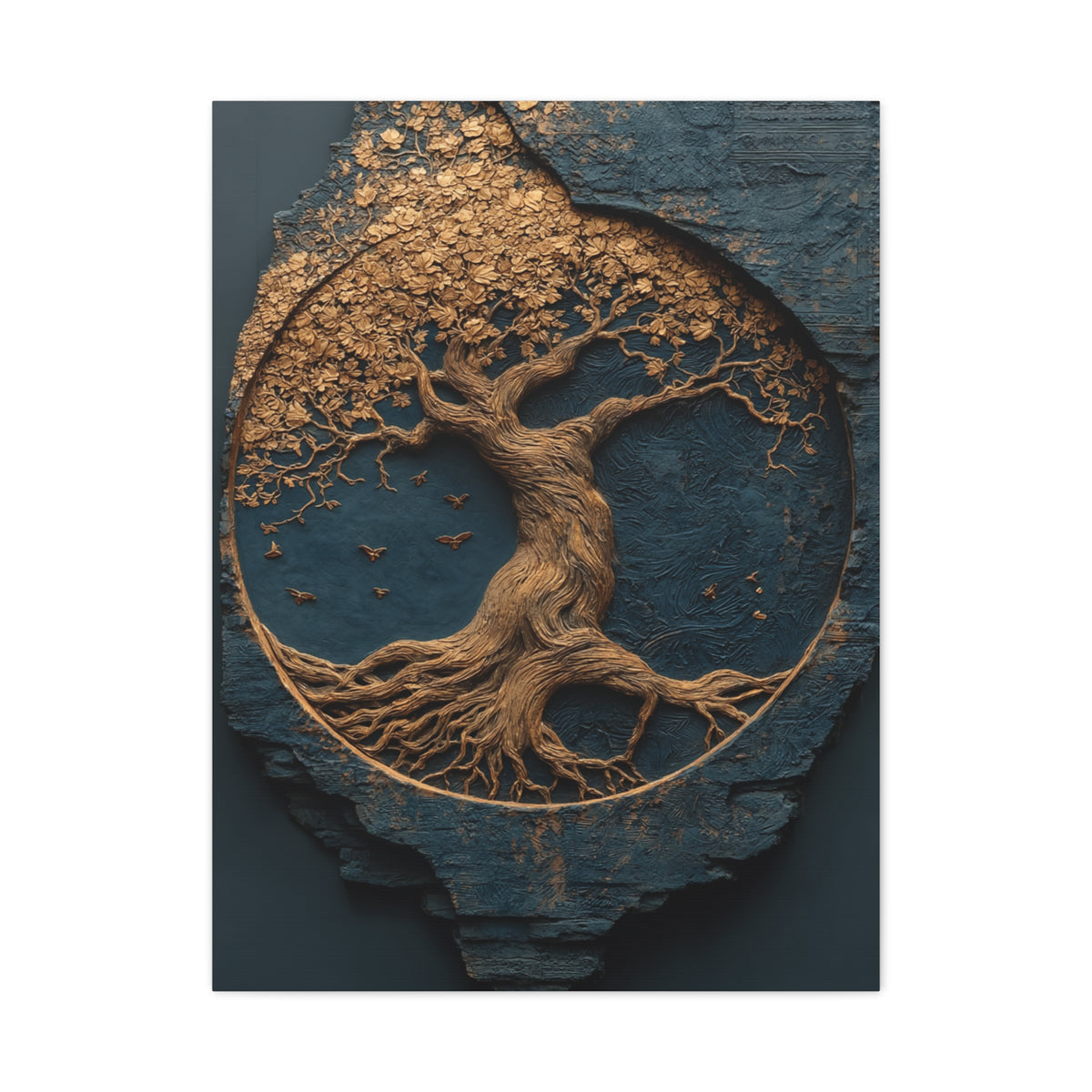 Gold Tree of Life Relief Wall Art & Canvas Print