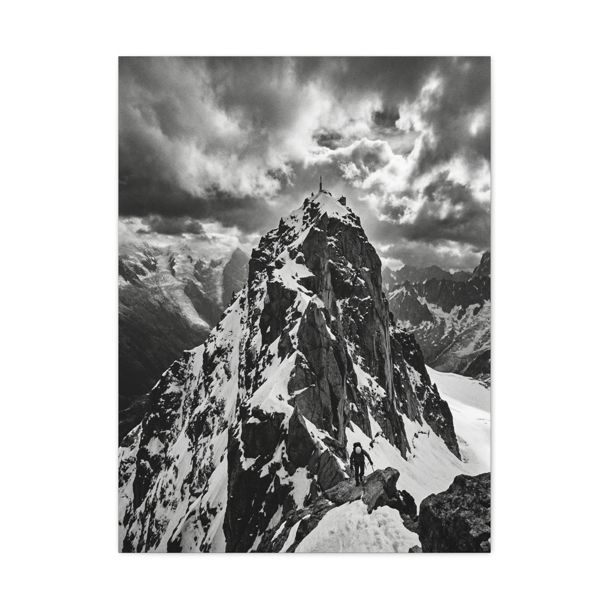 Dramatic Monochrome Alpine Storm Wall Art & Canvas Print